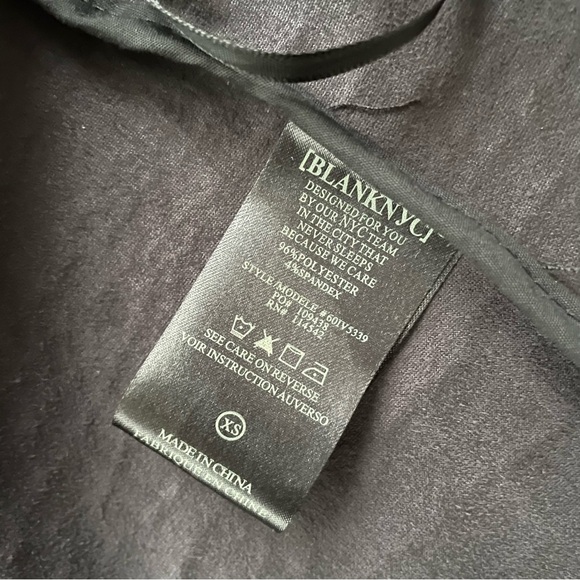 BLANKNYC Black Faux Leather Croc Skin Open Front Waterfall Jacket Size XS - Picture 7 of 9